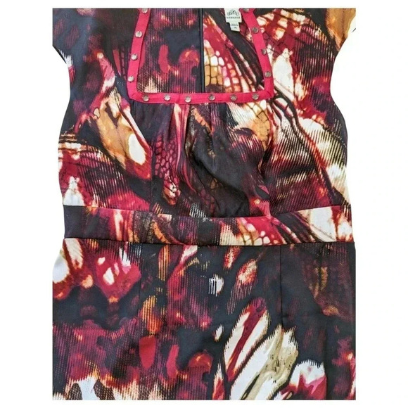 Abstract Stretch Sheath Dress Size 14 - Picture 2 of 8